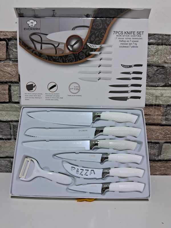 SET DE CUCHILLOS DE COCINA ACERO INOXIDABLE 7 PCS - Imagen 2