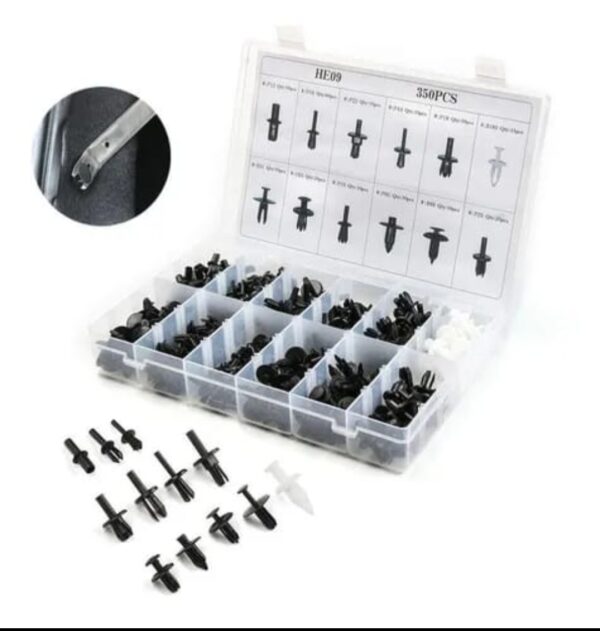KIT 350 CLIP BROCHE RETENCION PLASTICO
