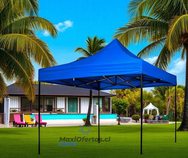 TOLDO CON ESTRUCTURA 3X3CON LONA AZUL