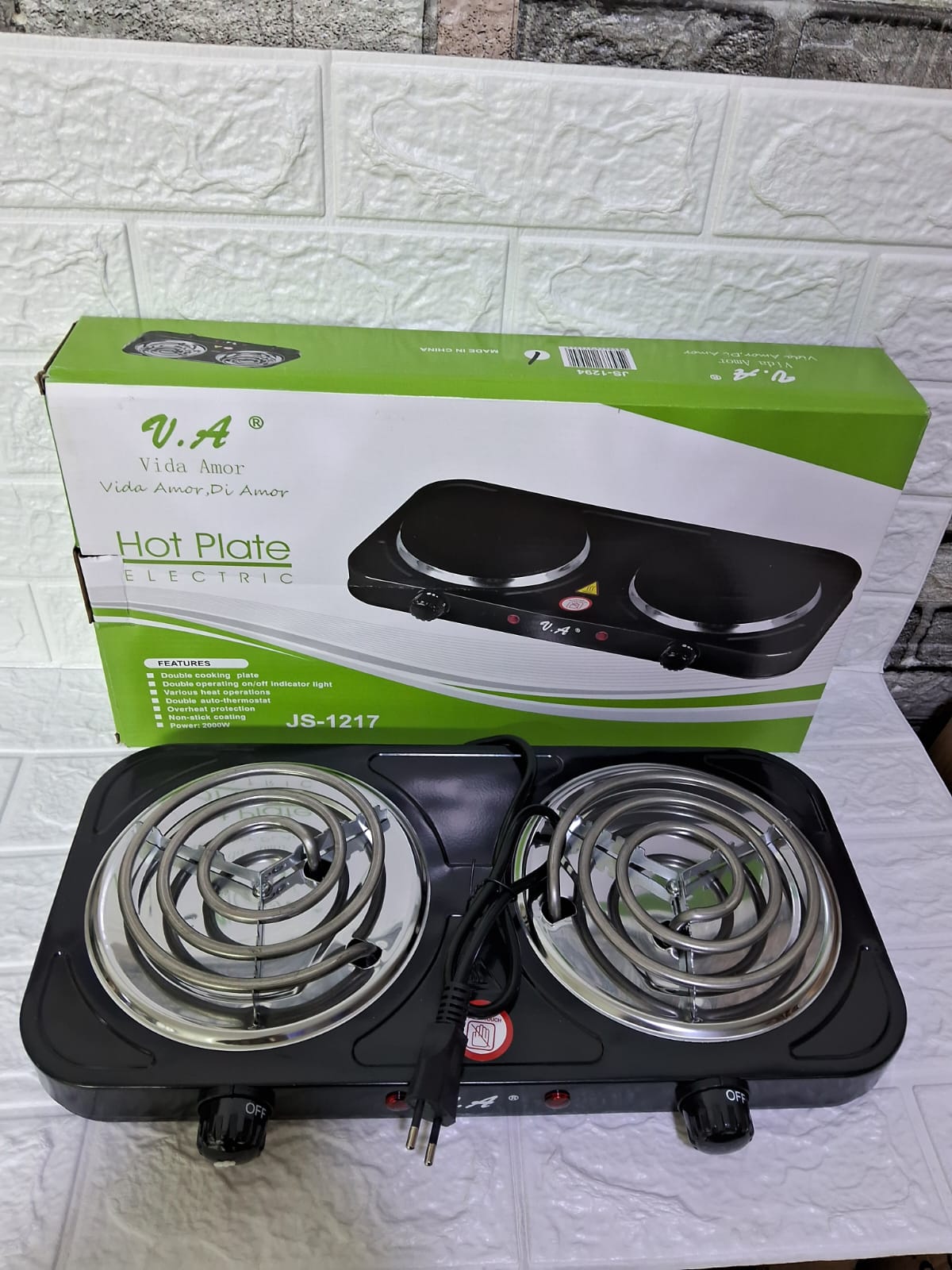 COCINA 2 HORNILLAS ELECTRICA ESPIRAL