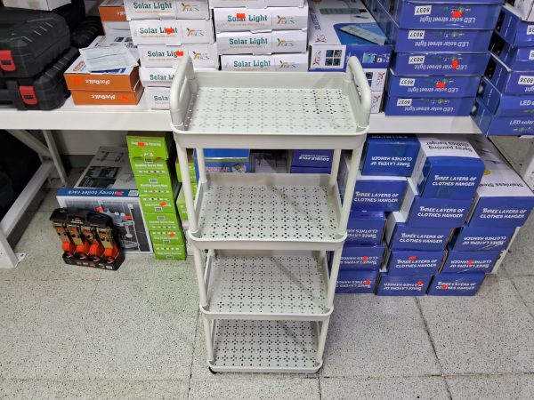 CARRITO PLASTICO 4 NIVELES BANDEJA ANCHA CON ASA - Imagen 3