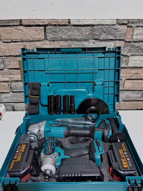 KIT DE ESMERIL GALLETERA + PISTOLADE IMPACTO DE 88V