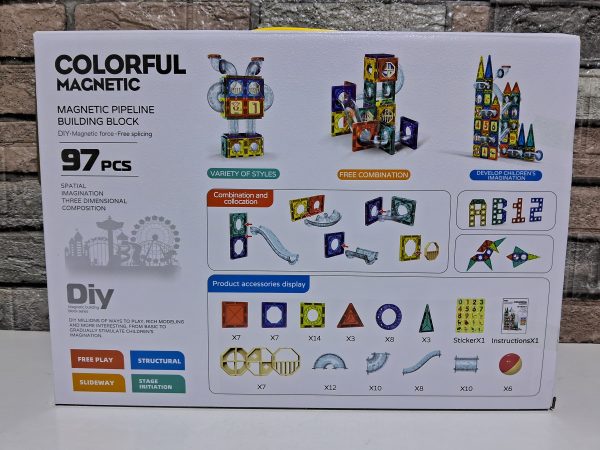 JUEGO DE BLOQUES DE CONSTRUCCION MAGNETICO DE 97 PIEZAS - Imagen 3
