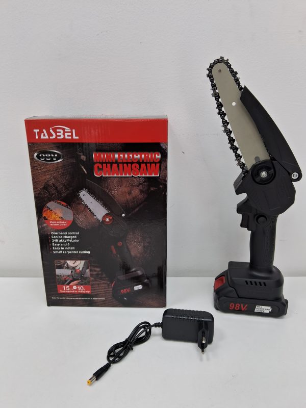 MINI SIERRA ELECTRICA DE MANO TASBEL CON 1 BATERIA 98V