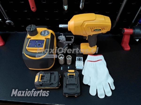 GATO HIDRAULICO INALAMBRICO 5 TONELADAS + LLAVE DE IMPACTO TASBEL