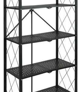 ESTANTE METALICO PLEGABLE 5 NIVELES CON RUEDAS