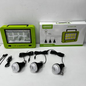 LAMPARA SOLAR DE EMERGENCIA CON 3 AMPOLLETAS