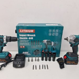 KIT DE TALADRO + PISTOLA DE IMPACTO 88V