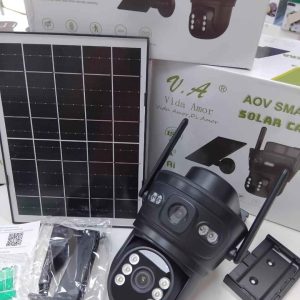 CAMARA DOBLE LENTE PARA EXTERIOR SOLAR PARA WIFI Y TARJETA DE SIM