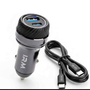 CARGADOR DE AUTO DOBLE 45W CON CABLE TIPO C A C IRM