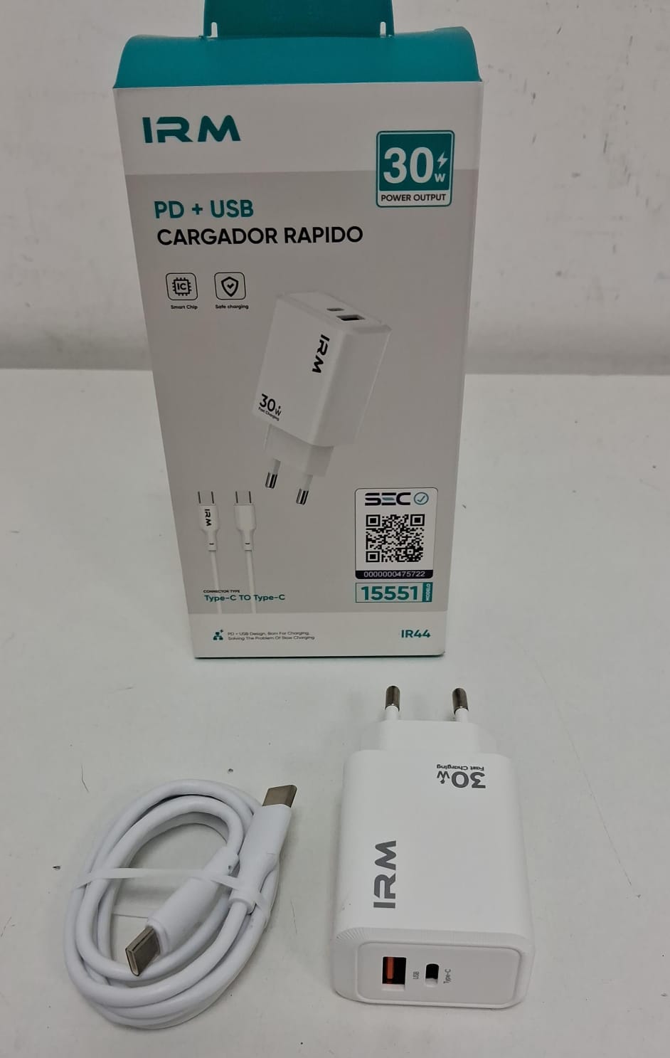 CARGADOR IRM DE CARGA RAPIDA 30 WATTS TIPO C - Imagen 2