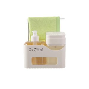 DISPENSADOR DE JABON 2 EN 1 BLANCO DU NIANG