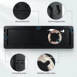 RELOJ PARED DIGITAL RECTANGULAR CONTROL