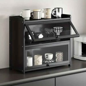 MUEBLE ORGANIZADOR MADERA NEGRO