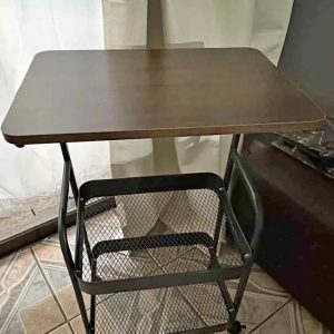 Carrito Organizador multiuso con ruedas y cubierta de Madera .