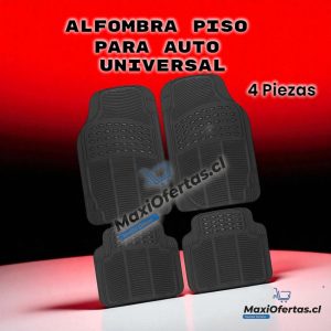 Alfombra Piso De Goma Auto Universal 4 Piezas