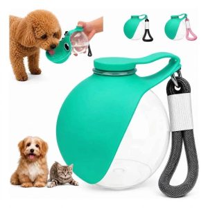 Botella portátil 2 en 1 para agua 285ml MASCOTA